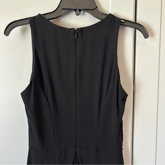 Xscape Women's Sleeveless Black Beaded Dress Size 6 Knee Length, Semi Formal - Picture 5 of 10